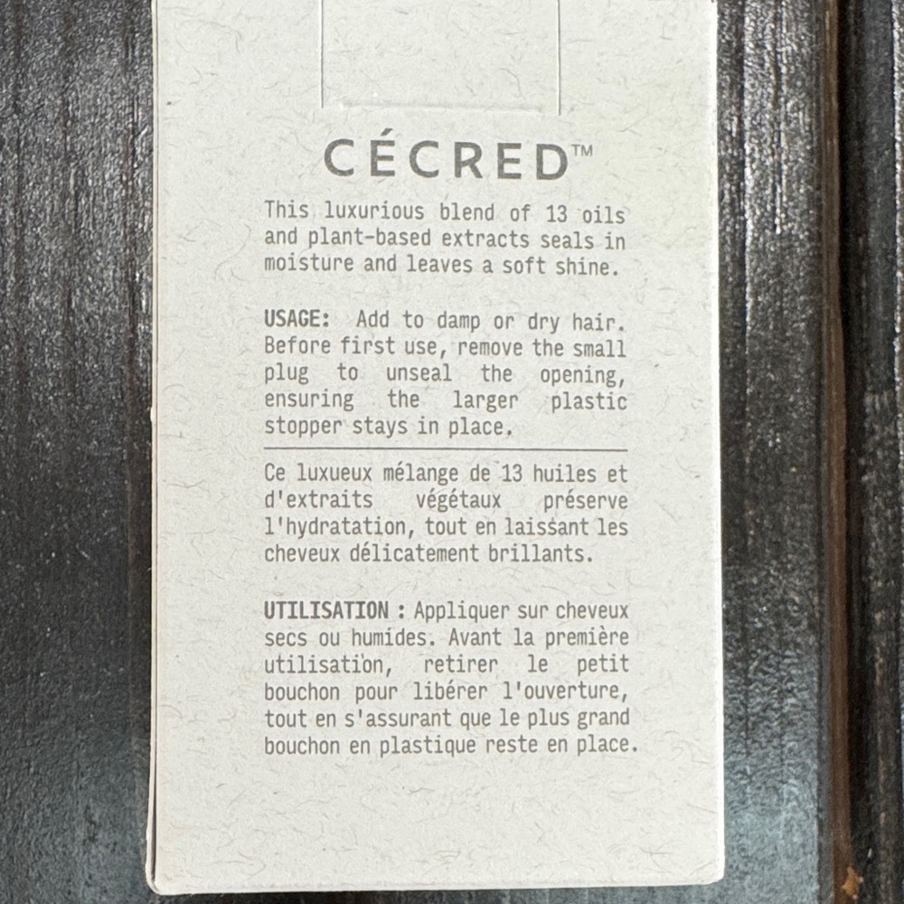 Cécred Nourishing Hair Oil - 50ml - Gold - Picture 2 of 5
